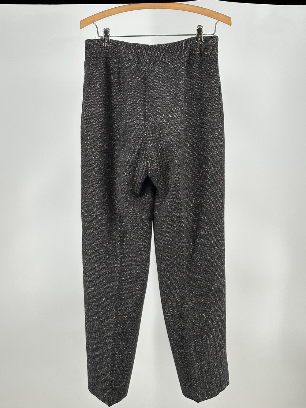 Vintage 90’s Sag Harbor Women's Gray Size 8 Tweed Trousers Classic Tailored Fit - Picture 5 of 7